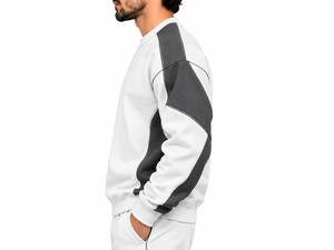 Sudadera Blanca de Cuello Redondo para Hombre OARH_INT INDUSTRY, Manga Raglán, Corte Regular, 100% Poliéster, Logotipo Estampado en la Parte Delantera, Estilo Casual para Otoño - Product Image 5