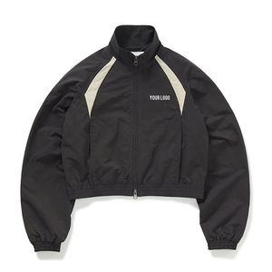 Ensemble coupe-vent en nylon pour femme, vêtements tendance, sweat-shirt demi-zip, survêtement court, veste et short, ensemble 2 pièces 2026 - Product Image 2