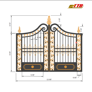Puerta de Entrada de Hierro Forjado Premium, Puerta Decorativa de Hierro Personalizada para Villas, Mansiones y Entradas de Propiedades - Product Image 2
