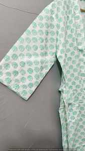 Kimono Floral para Mujer, Hecho a Mano, 100% Algodón, para Invierno, Primavera y Verano, Estilo Indio, Ligero, Ropa de Dormir, Ropa de Playa - Product Image 5