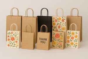 Bolsas de Papel Textil Clásicas con Cierre de Cinta de Raso, Empaque Elegante para Prendas Formales y Artículos de Alta Costura - Product Image 5