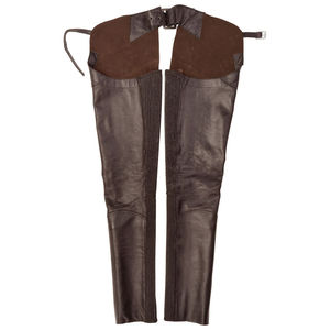 English Equestrian Horse Riding <b>Half</b> <b>Chaps</b> Unisex Men Women Adult Outdoor Protective Genuine Leather Zipper Closure - Product Image 6