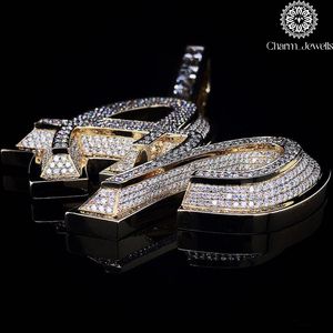 จี้ Charm_Jewells เงินแท้ 925 ชุบทอง 18K ประดับเพชรโมอิสซาไนต์ทรงกลม ตัวอักษร AP พร้อมใบรับรอง IGI สไตล์ฮิปฮอป เหมาะสำหรับทุกเพศทุกวัย สวมใส่ได้ทุกวัน - Product Image 4