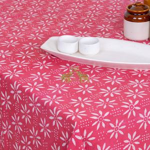 Hermosa mantel vintage con estampado Dabu para hotel, 100% algodón, cubierta de mesa con diseño elegante. - Product Image 4