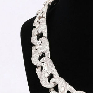 Cadena Cubana de Lujo con Incrustaciones de Diamantes, Collar de Acero Inoxidable, Joyería Hip Hop con Piedras de Imitación de Diamante, para Fiestas, Regalo para Hombre - Product Image 2