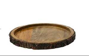 Wild Grain Wooden Serving Tray Rectangle Retro Design Durable With Leather Handles And Metal Corners For Party Dessert Platter - Product Image 5