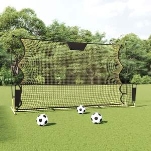 Filet de rebond de football en polyester noir et jaune 72''x33.5''x47.2'' pour l'entraînement - Product Image 1