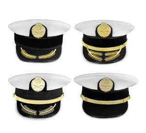Casquettes classiques à visière, conçues pour les uniformes traditionnels, avec une visière haute et adaptées aux défilés. Casquettes à visière en vente. - Product Image 6