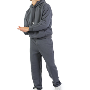 Conjunto Deportivo Personalizado de Invierno para Hombre, Talla Grande, Sudadera con Capucha y Pantalones Deportivos, Conjuntos Sólidos - Product Image 1