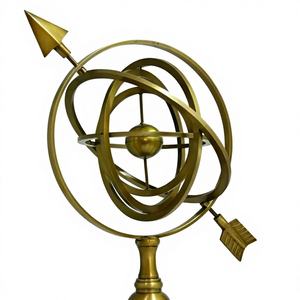 Globo de esfera armilar de aluminio, decoración de mesa de astrolabio náutico, regalo coleccionable antiguo, decoración para el hogar y la Oficina, modelo funcional - Product Image 1