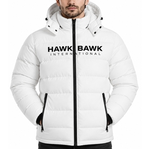 Chaqueta Acolchada para Hombre, Diseño con Capucha, Patrón Acolchado, Cierre Completo con Cremallera, Capa Cálida, Construcción Acolchada, Bolsillos Laterales, Manga Larga, Moderna - Product Image 2