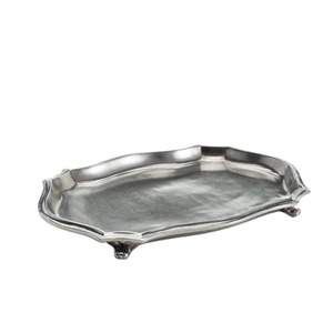 Plateau ovale en argent pour servir les aliments, usage commercial, décoration de table, nouveau design, plateaux décoratifs pour événements, vaisselle - Product Image 1