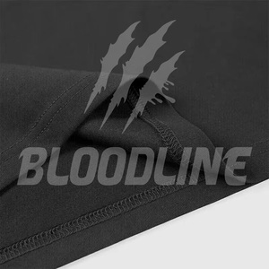 Short de basket-ball blanc pour homme BLOODLINE avec imprimé griffe grise, numéro 30 bleu, bande latérale, séchage rapide, design sportif - Product Image 3
