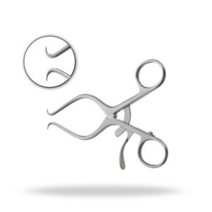 เครื่องมือถ่างผิวหนังแบบยึดติดในตัว ขนาด 12.5 ซม. สำหรับผ่าตัด 3x4 ง่าม ทำจากสแตนเลส - Product Image 1