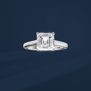 Bague de fiançailles classique en diamant taille Asscher 2 carats en platine PT950 pour femme - Product Image 2