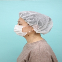 Casquette jetable à clip en bande non tissée Couverture de tête bouffante Chapeau de médecin chirurgical Casquette ronde de foule Casquette d'infirmière