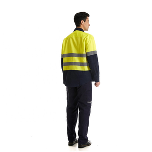 Chemise longue pour homme avec pantalon pour le travail en usine, vêtements de travail réfléchissants de sécurité - Product Image 6