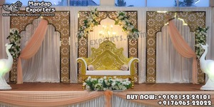 Trending Wedding Metal Arch Gate Entrance Customized Lightweight Professional Modern Laser Cut Entryway Arches for Big Events UK - Product Image 4