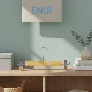 Wholesale High Quality Wooden Lacquer Single Clothing Organizer Stainless Steel Metal <b>Clips</b> Durable Bathroom Living Room - Product Image 1