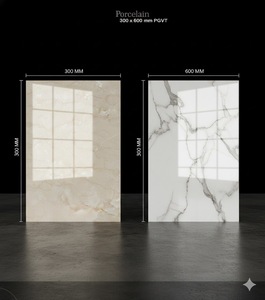 Azulejos de Pared de Cerámica y Porcelana 300x600mm Acabado Brillante Estilo Mármol GVT PGVT Calidad de Exportación - Product Image 4