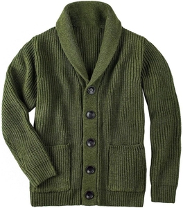 Cardigans pour hommes à col en V tricotés personnalisables avec boutons sur le devant, vêtements d'extérieur décontractés pour hommes de haute qualité, respirants, pour l'hiver - Product Image 6