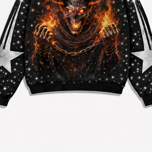 Sudadera con capucha de estilo urbano a la moda, diseñada con arte impreso en serigrafía de alta calidad, sudadera moderna con estilo urbano y a la última. - Product Image 3