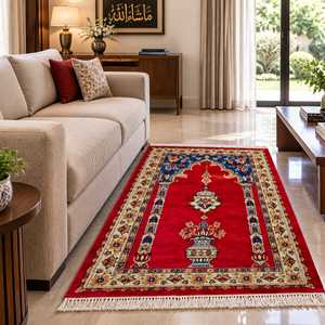 พรมละหมาดขนแกะนิวซีแลนด์ถักมือ - Product Image 4