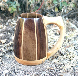 Chope en bois classique, tasse en bois naturel, pour affaires, Noël, aventures, voyages - Product Image 2