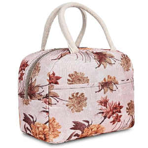 Sac isotherme moderne pour aliments, en polyester, avec deux poches et porte-bouteille, idéal pour les voyages, le bureau et l'école - Product Image 1