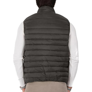 2026 Men Sleeveless Quilted Gilet Dark Grey Ultralight Packable Puffer Core <b>Warmer</b> Wholesale OEM - Product Image 2