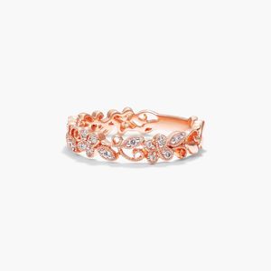 แหวนเพชรลายเถาวัลย์สีโรสโกลด์ - Product Image 6