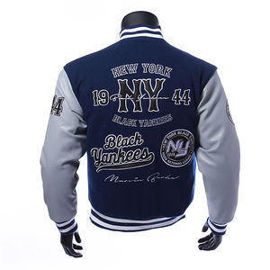 Chaquetas universitarias de béisbol para hombre, personalizadas con logotipo bordado de alta calidad, con mangas de cuero, para invierno. - Product Image 6