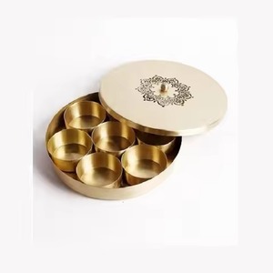 Premium Kitchen Masala Storage <b>Box</b> Metal with Decorative Lid Organizer for Spices <b>Herbs</b> Seasoning and Daily Cooking Essentials - Product Image 1