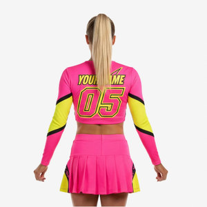 Último Diseño, Top de Animadora con Pedrería Estampado para Mujer, Uniforme al por Mayor, Colores y Tallas Personalizadas, Trajes de Animadora - Product Image 3