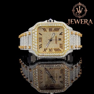 High on Demand Luxury Hip Hop Moissanite Diamond Watch with VVS Moissanite Stones Men's Fashion Watch for Gift Shop Boutique - Product Image 1