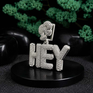 Luxury Moissanite Custom Word <b>Pendant</b> Necklace Iced Out Letter Jewelry Sparkling 925 <b>Silver</b> Hip Hop Gift <b>For</b> <b>Men</b> Women - Product Image 6
