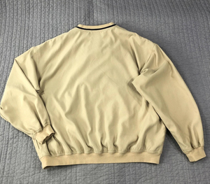 Sudadera con capucha para hombre, color beige, cuello en V, cortavientos, camisa de golf, chaqueta con forro de poliéster, venta al por mayor con logotipo OEM, nombre del equipo personalizado - Product Image 2
