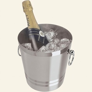 Mirror-Finish Stainless Steel Ice Bucket With Handles Elegant Champagne & Wine <b>Cooler</b> For Hotels Restaurants And Wedding Parties - Product Image 3