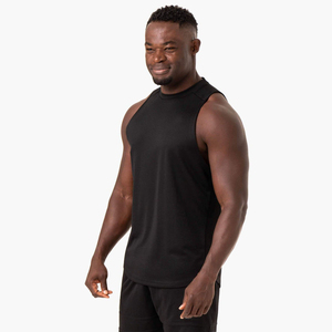 Débardeur sans manches personnalisé OEM, coupe confortable, gilet de sport en coton extensible, séchage rapide, respirant, avec emmanchures profondes - Product Image 6