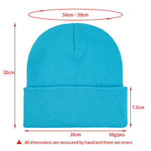 Custom Logo Knitted <b>Beanie</b> 60 Colors Winter Skull Cap Thick Cuffed Knit <b>Hat</b> for <b>Men</b> Women - Product Image 2