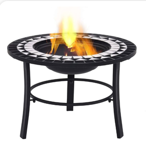 Wooden <b>Burner</b> for Indoor & Courtyard Black Iron Metal Fire Pit Outdoor <b>Wood</b> Burning Fire Pit Bowl for Patio <b>Garden</b> - Product Image 5