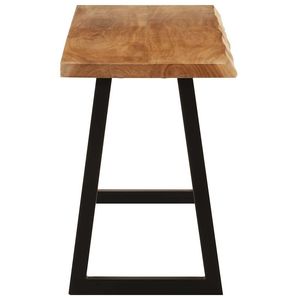Banc en bois d'acacia massif à bord naturel de 41,3 pouces, meubles de salle à manger - Product Image 3