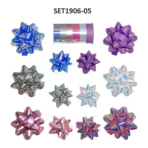Cintas de Regalo Personalizadas con Lazo de Estrella de Satén de Doble Cara, Color Rosa Iridiscente y Plateado, Tejidas en Poliéster con Impresión Digital, Decoración para Cumpleaños - Product Image 6