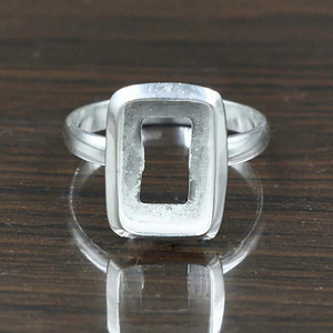 Anillo de Plata de Ley S925 con Forma Rectangular de 7-30 MM, Anillo de Copa con Bisel de Diamantes, Joyería Fina, Accesorios para Bodas, Venta al por Mayor - Product Image 3