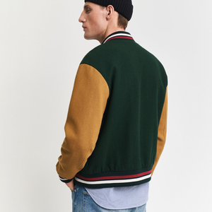 Vestes universitaires tendance avec logos personnalisés pour les sororités, les fraternités, les écoles, les collèges, en 100 % pure laine et manches en cuir. - Product Image 2