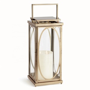 Antique Brass Metal <b>Candle</b> Pillar <b>Holder</b> Handmade Metal Lanterns Home Decorations Different Sizes <b>Floor</b> Lanterns - Product Image 1