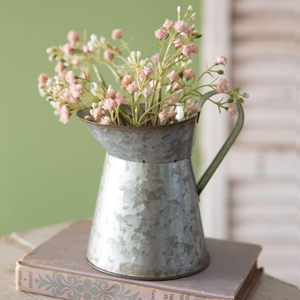 Vintage Galvanized Metal Pitcher Flower Vase Shabby Chic Farmhouse <b>Jug</b> For Home Decor Wedding Garden Floral Arrangements - Product Image 4