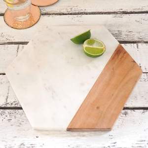 Tabla de cortar de mármol grueso con base de piedra sólida para una experiencia estable de corte y picado - Product Image 5