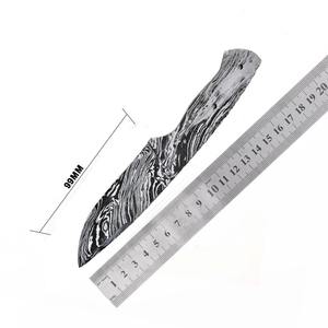 Cuchillo de Caza de Acero de Damasco Hecho a Mano, Hoja en Bruto Personalizable OEM, Cuchillo de Bolsillo Fijo para Uso Industrial y de Cuero - Product Image 6