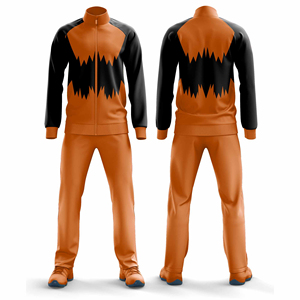 Ensemble de survêtement athlétique personnalisé en polyester avec impression de logo, veste et pantalon de sport légers, tenue d'entraînement professionnelle - Product Image 4